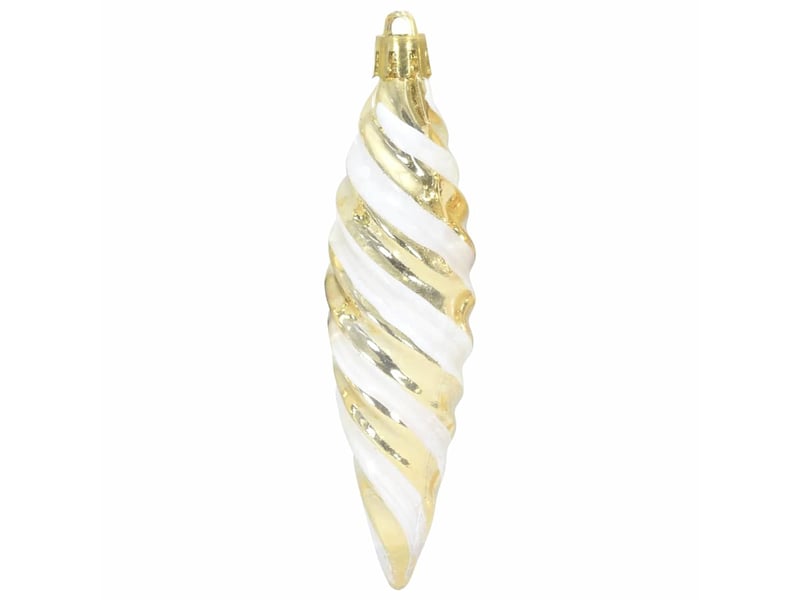  Boule en forme de spirale de noël 40 pcs doré 3 x 11 cm  - Conforama D