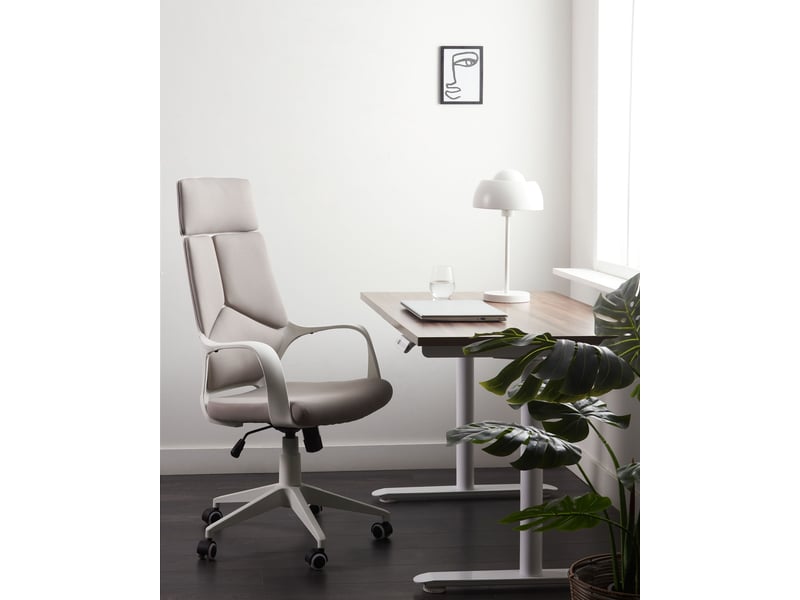 Chaise de bureau delight taupe - Conforama B