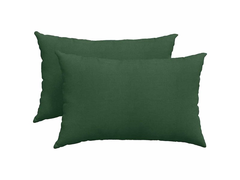 Lot de 2 coussins de canapé, coussins décoratifs vert foncé 60 x 40 cm cf59189 - Conforama A