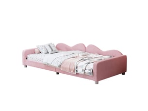 Lit banquette 90x200 cm <strong>KORFEE</strong> <strong></strong> coloris rose