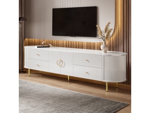 Meuble tv coloris blanc 180 cm <strong>BEAOK</strong>  <strong></strong>
