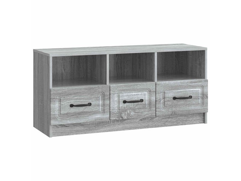  Meuble tv - banc tv - meuble de rangement sonoma gris 102 x 34,5 x 47 cm bois d'ingénierie  - Conforama A