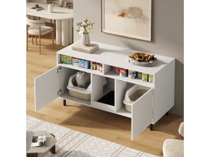 Meuble tv coloris blanc 120 cm <strong>COVREO </strong> <strong></strong>
