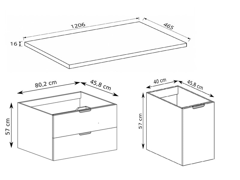  Meuble sous vasque suspendu avec panier à linge et plan 2t novo l.120 cm effet noyer warmia  - Conforama C