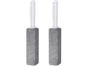 Nettoyant pour toilettes en pierre ponce, pierre ponce pour le nettoyage des toilettes, pierre ponce pour toilettes avec poignée (paquet de 2)