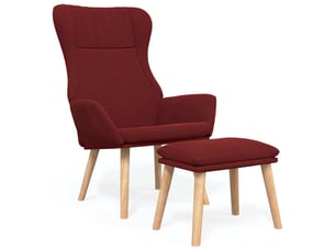 Fauteuil relax manuel VIDAXL Tissu rouge