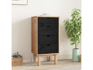 Commode 1 tiroir(s)    <strong></strong> <strong></strong> coloris noir largeur 45 cm