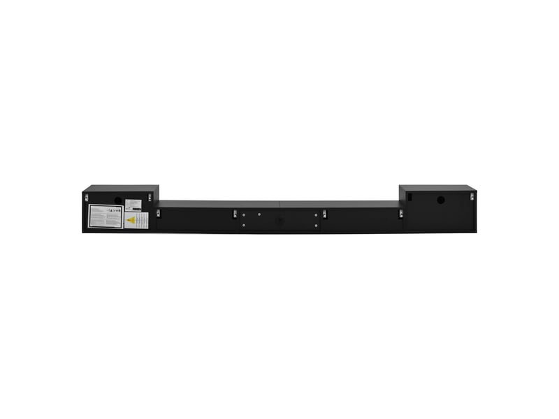  Meuble tv suspendu noir brillant 245 cm - éclairage led multicolore rangement fermé  - Conforama W