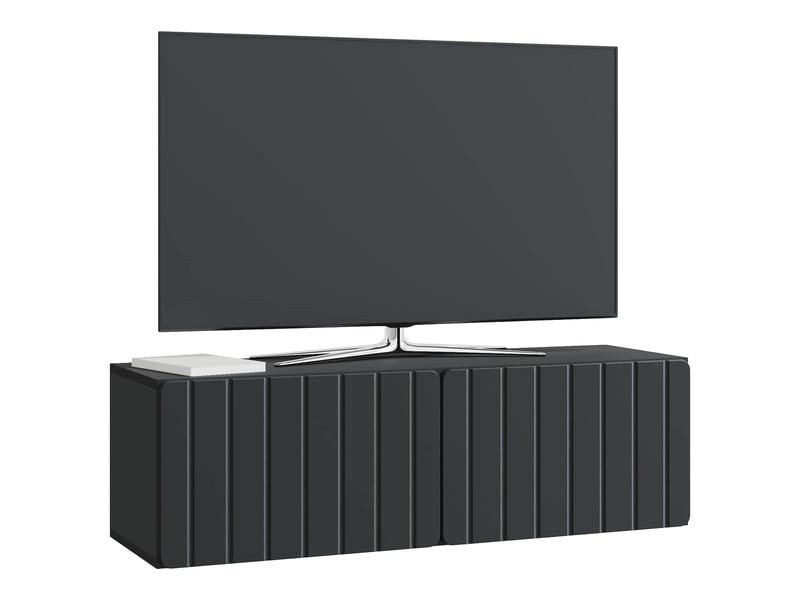  Meuble tv - banc tv - meuble de rangement mural 98 x 31 x 30 cm noir bois d'ingénierie  - Conforama C
