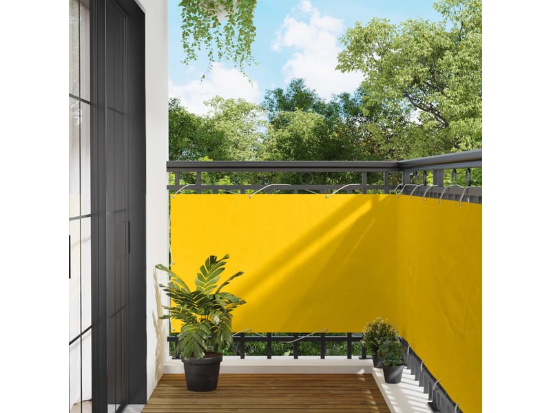 Brise vue balcon, écran de balcon 100x200 cm tissu oxford rectangulaire jaune - Conforama B