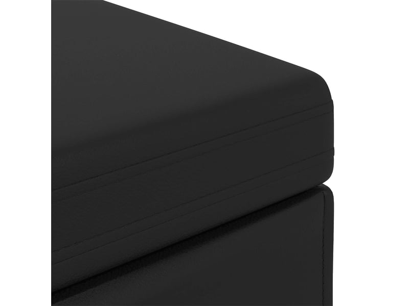  Tabouret bas, ottoman noir 41x41x40 cm  - Conforama E