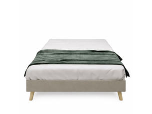 Lit simple 90x200 cm BEAOK   coloris beige