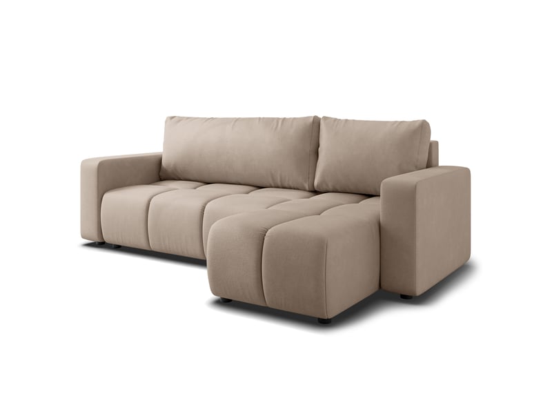  Canapé d'angle ramil, tissu peluche beige  - Conforama A