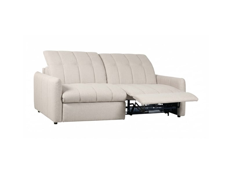 Canapé roma 2 places convertible avec relax électrique en tissu - blanc ROMA - Conforama D