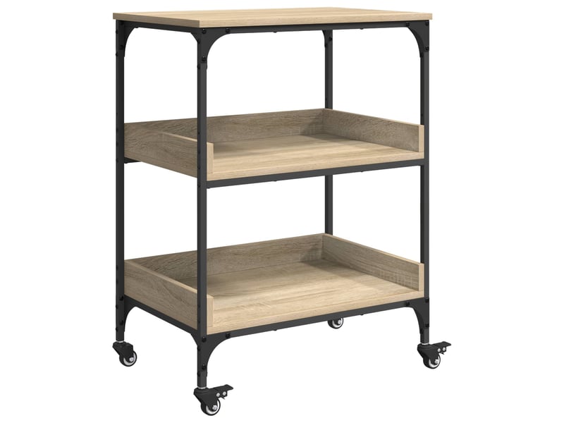  Desserte de cuisine, chariot de rangement chêne sonoma 60x41x80,5 cm  - Conforama A