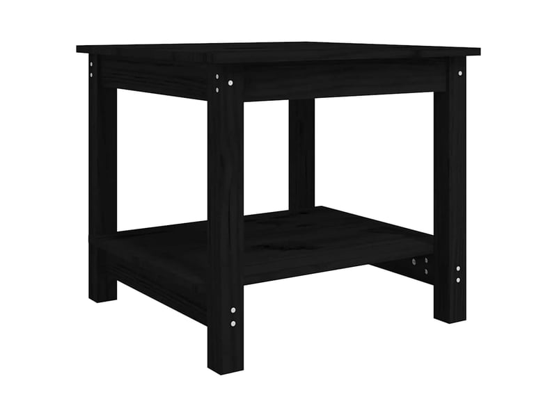  Table basse | table de salon noir 50x50x45 cm bois massif de pin  - Conforama A