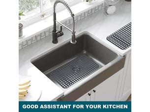 Tapis de protection en silicone pour évier de cuisine – pliable, 43x32 cm