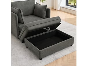 Fauteuil fixe <strong>MODENVIE</strong> <strong></strong> Velours gris vendu A l'unité