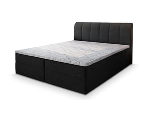 Lit avec rangement 160x200 cm <strong>MASSENO</strong> <strong></strong> coloris noir