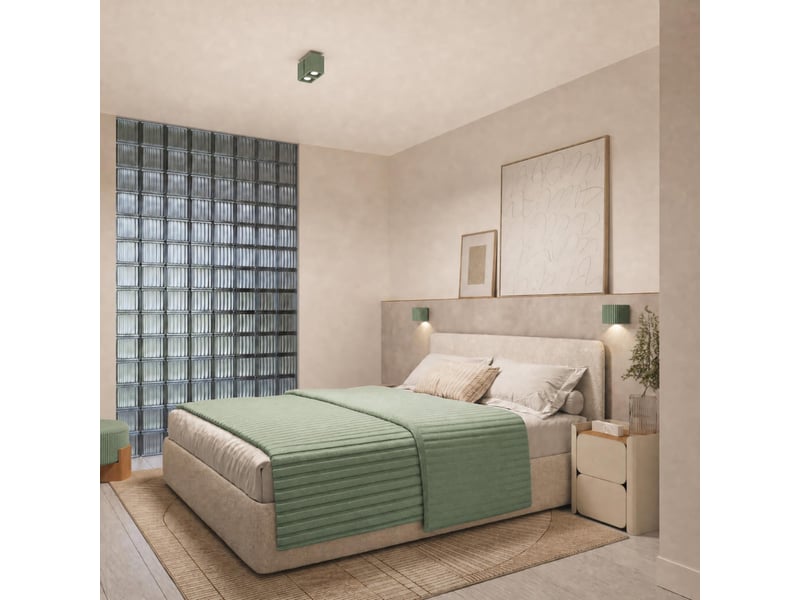 Plafonnier riff 1 sauge gu10 aluminium moderne 10x10x10cm SL.3113 - Conforama C