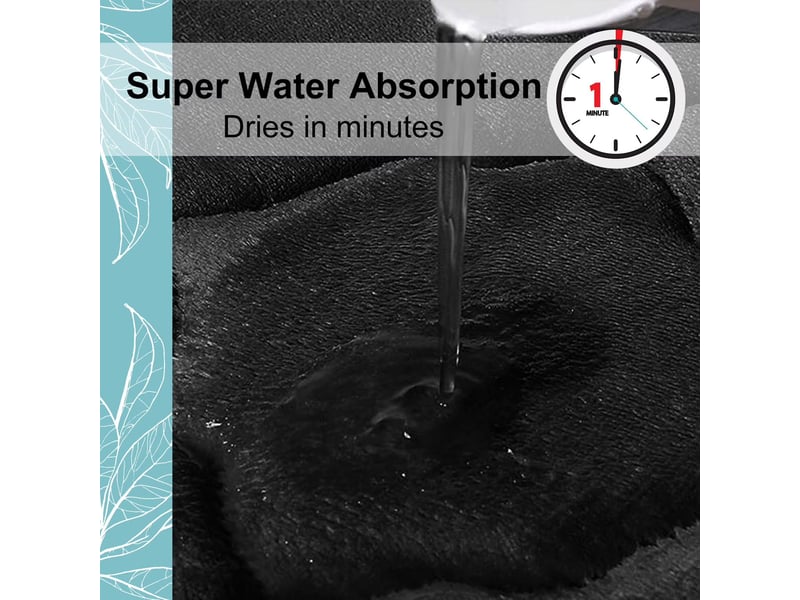  Tapis de bain en mousse à mémoire de forme antidérapant - 24 x 36 pouces - noir  - Conforama E