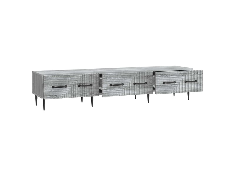  Meuble tv - banc tv - meuble de rangement sonoma gris 147 x 34,5 x 30 cm bois d'ingénierie  - Conforama E
