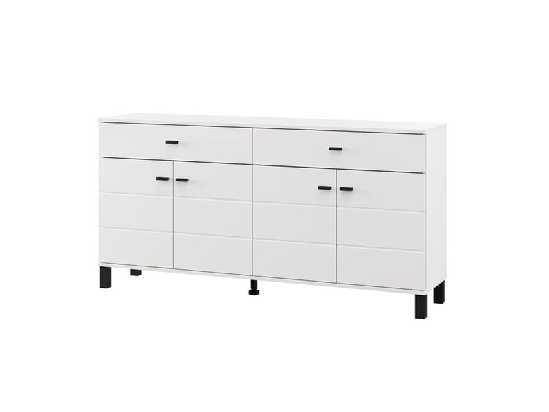  Buffet barich, enfilade 3 étagères, 154x35x78h cm blanc Barich - Conforama A