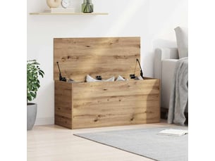 Boîte de rangement, coffre de rangement chêne artisanal 100x42x46 cm