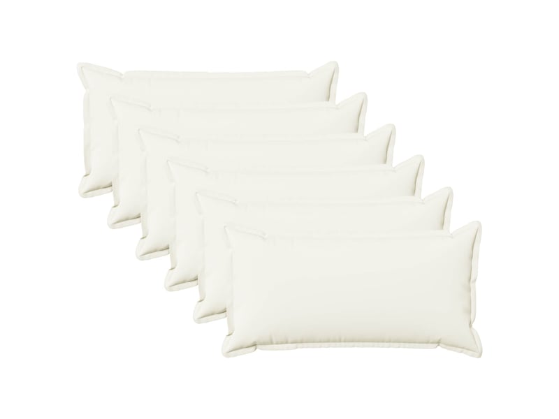 Lot de 6 housses de coussin houten blanc 40 x 80 cm lin synthétique cf49950 - Conforama B
