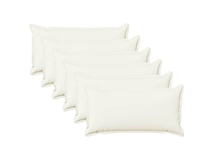 Lot de 6 housses de coussin houten blanc 40 x 80 cm lin synthétique cf49950
