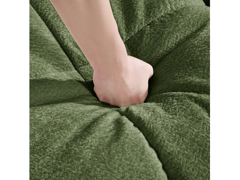  Canapé d'angle modulable 2 places en chenille avec ottomane mobile, design l élégant, style raffiné, coussins épais, confortable et soutenu  - Conforama D