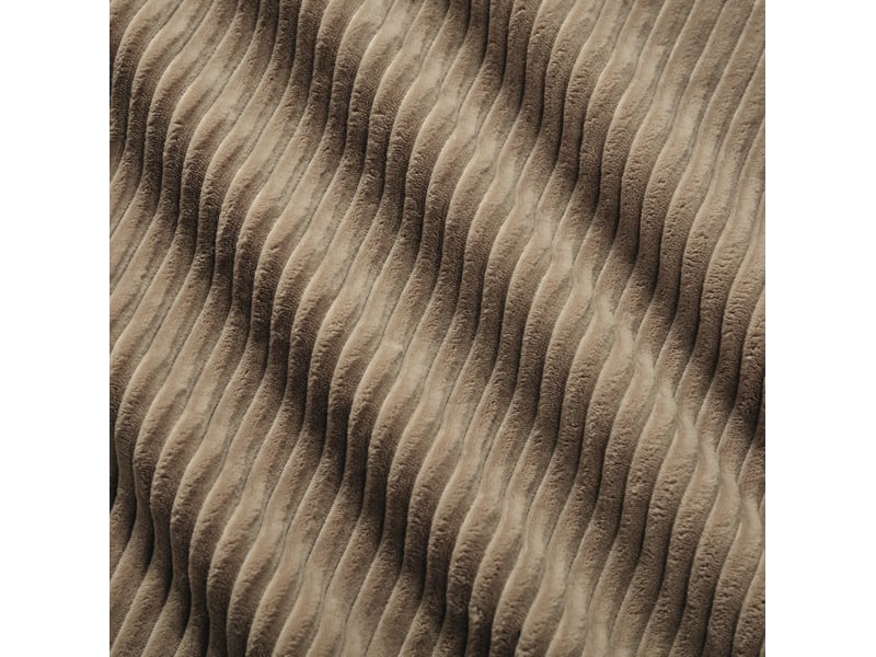  Canapé modulaire 2 places 208x104x69 cm, sans structure, assise profonde, en velours côtelé, marron  - Conforama D