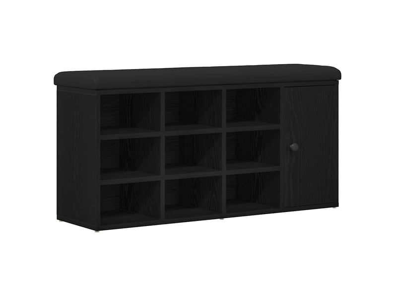  Banc chambre, banc de rangement chêne noir 102x32x50 cm bois d'ingénierie  - Conforama A