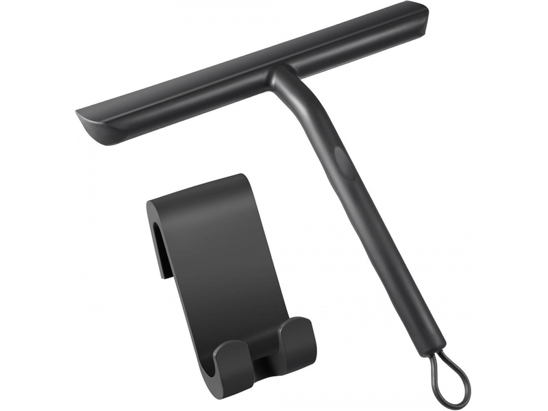  Lave-vitre de salle de bain avec support pour vitres de voiture, miroirs, 21 cm silicone noir  - Conforama A