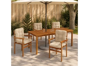 Lot de 4 coussins de chaise à dossier haut vianen cf59342