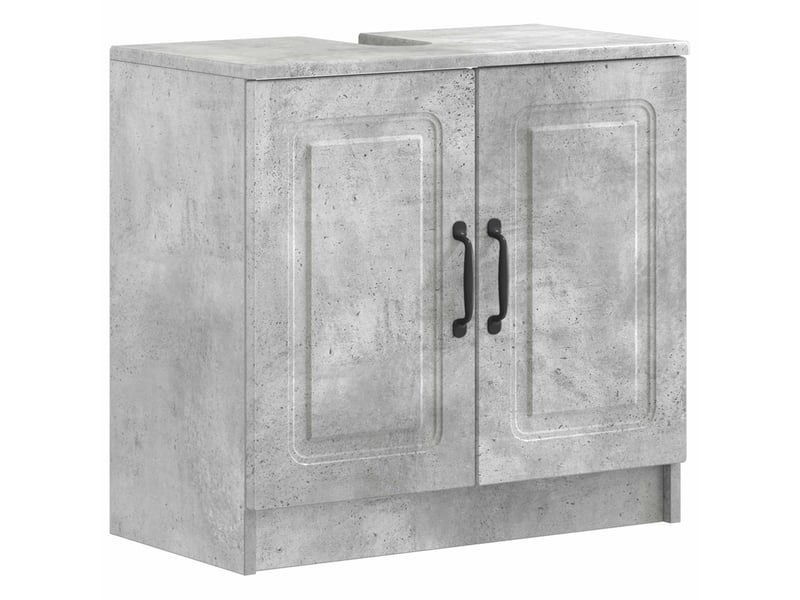 Ensemble de meuble de salle de bain 3 pièces utrecht gris béton cf63516 - Conforama D