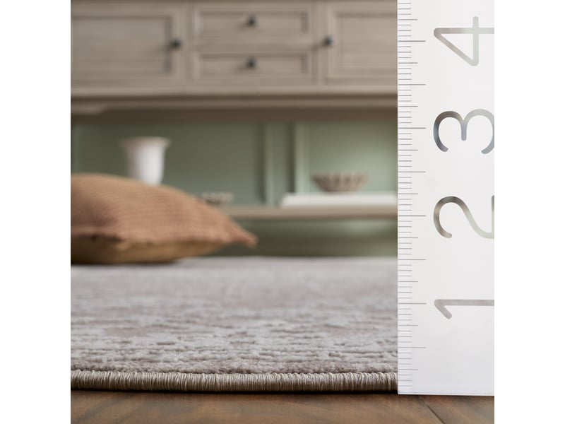  Tapis contemporain en polyester beige, 201 x 201 cm  - Conforama D