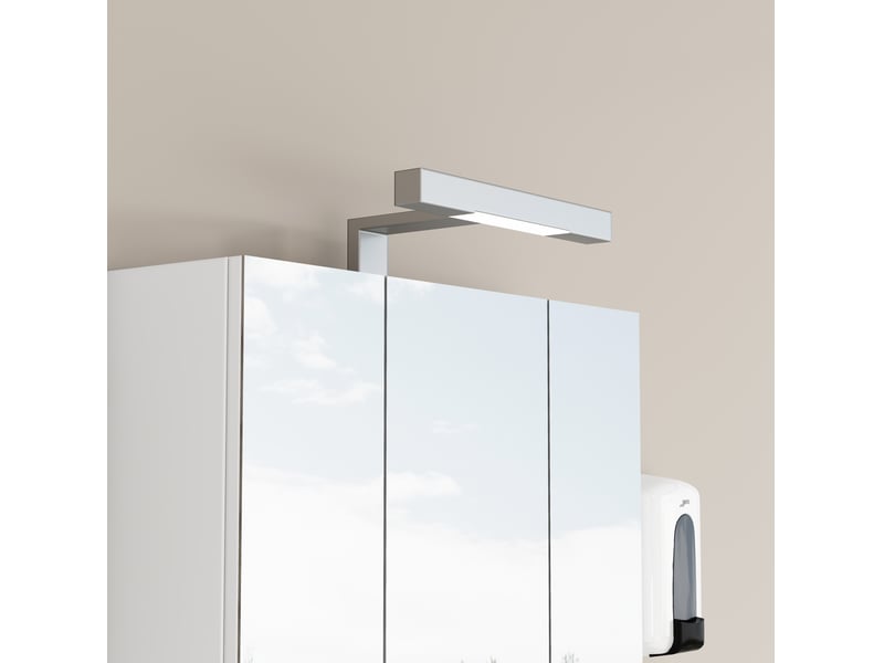  Armoire miroir murale 60x18x52 cm 3 portes led mdf blanc  - Conforama D