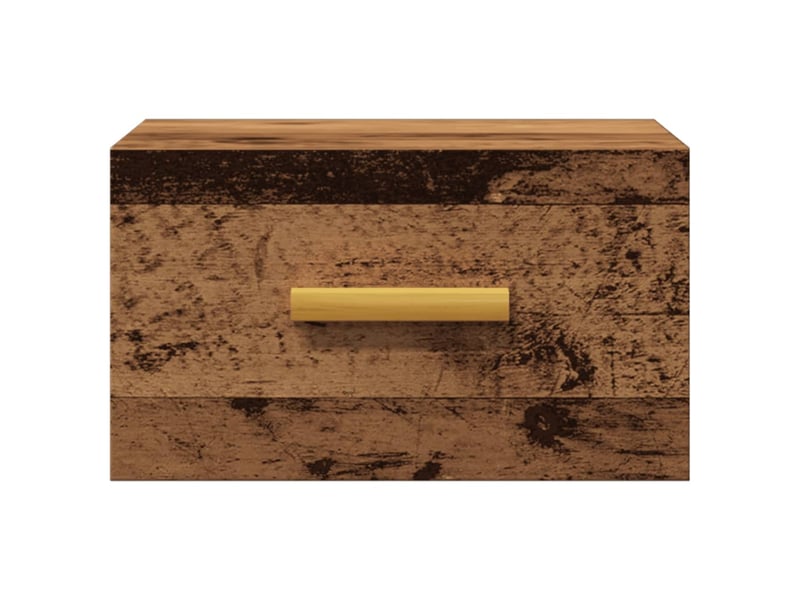  Table de chevet - cabinet de chevet - table de nuit murale vieux bois 35x35x20 cm  - Conforama C