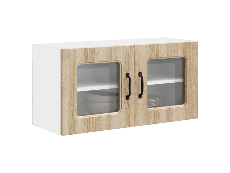  Meuble mural de cuisine | armoire de cuisine chêne sonoma 80x31x40cm shl5905  - Conforama C