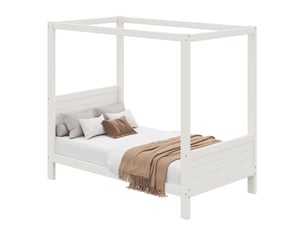 Lit simple 90x200 cm   CozyNest coloris blanc
