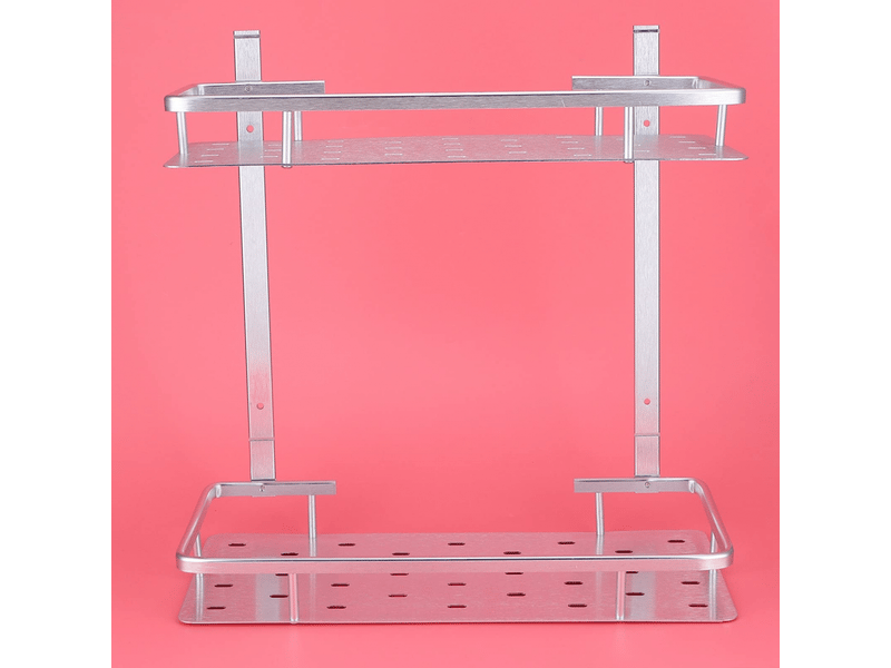  Étagère de salle de bain en aluminium résistant à l'usure, panier de rangement de cuisine pour la maison  - Conforama C