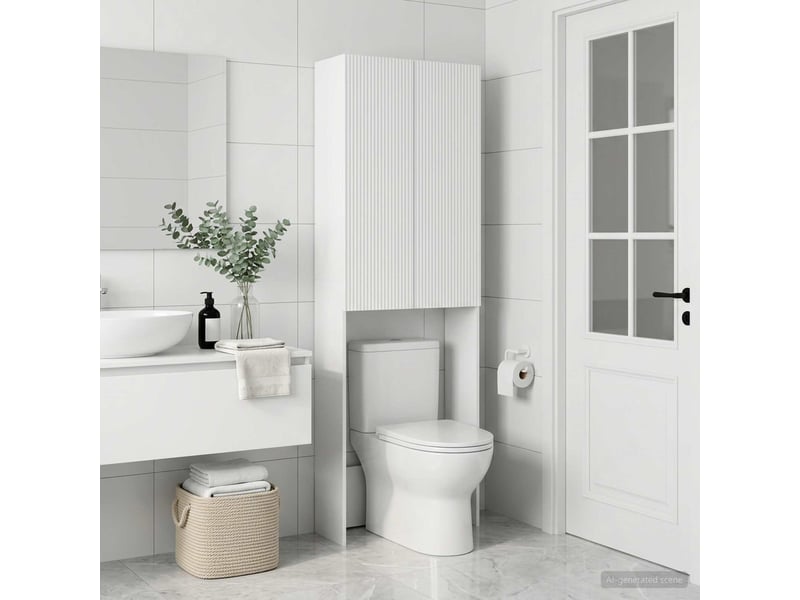  Armoire de toilette arnhem blanc 66x25.5x190 cm  - Conforama C