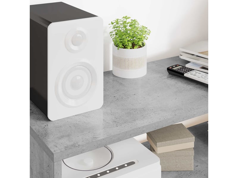  Meuble tv - banc tv - meuble de rangement 100 x 30 x 40 cm gris béton bois d'ingénierie  - Conforama D