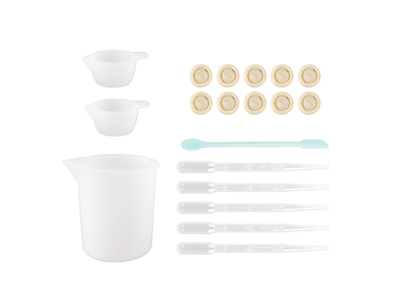 Kit d'outils pour tasse à mesurer en silicone, spatule, gants, pipettes, ensemble d'outils de mélange de résine pour l'artisanat (ensemble d'out - réf. Szpb820573jjzj - Conforama A
