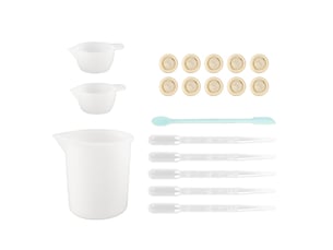 Kit d'outils pour tasse à mesurer en silicone, spatule, gants, pipettes, ensemble d'outils de mélange de résine pour l'artisanat (ensemble d'out - réf. Szpb820573jjzj