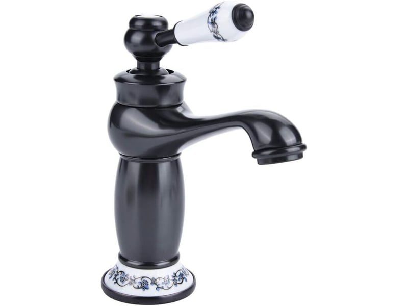  Robinet céramique laiton noir, col long vintage. Eau froidechaude, pour salle de bain et cuisine. Élégant et durable.  - Conforama A
