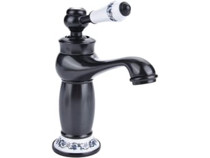 Robinet céramique laiton noir, col long vintage. Eau froidechaude, pour salle de bain et cuisine. Élégant et durable.