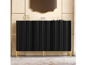 Buffet 3 porte(s)  0 tiroir(s) <strong>OKWISH</strong> <strong></strong> - 120 cm coloris noir 