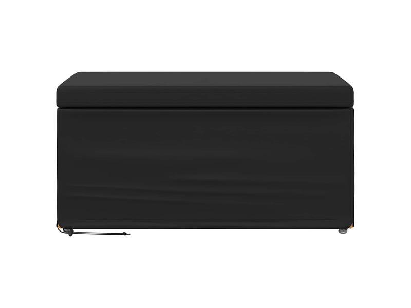  Tabouret bas, ottoman noir 81x41x40 cm  - Conforama D